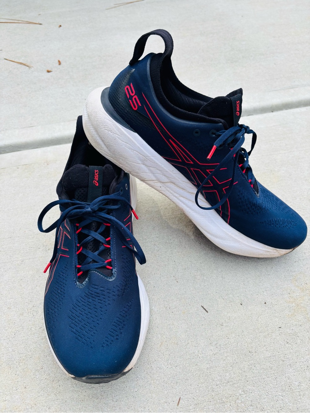 Asics Gel Nimbus 25 Men's Navy Blue Athletic Running Shoes  size 12 - Picture 6 of 12